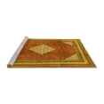 thumbnail image 2 of Ahgly Company Machine Washable Indoor Rectangle Medallion Yellow Traditional Area Rugs, 5' x 7', 2 of 4
