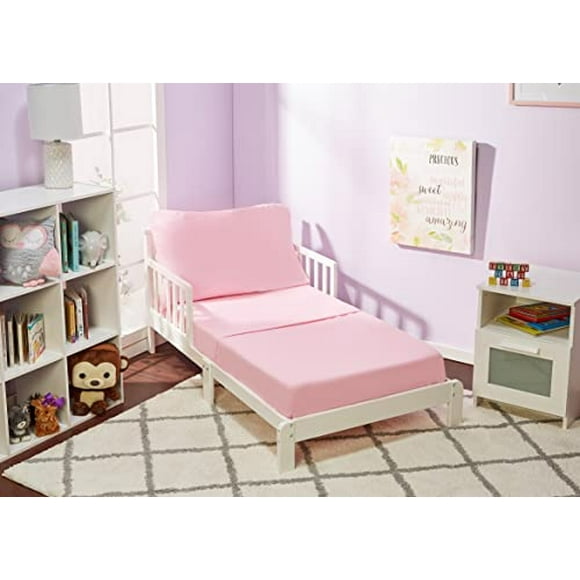 Juego de sábanas EVERYDAY KIDS para niños pequeños de 3 piezas de microfibra, color rosa