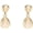 Teardrop Clip-on, variant on Gold Color Stone Round Teardrop Heart Shape Clip on Earrings for Women Fashion No Pierced Earrings