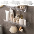 thumbnail image 1 of Sentmoon Floating Shelves for Wall Wall Shelves Bathroom Shelves Restroom Shelves Wall Mounted Storage Racks No Hole Hanging Wall Bathroom Storage Racks, 1 of 8