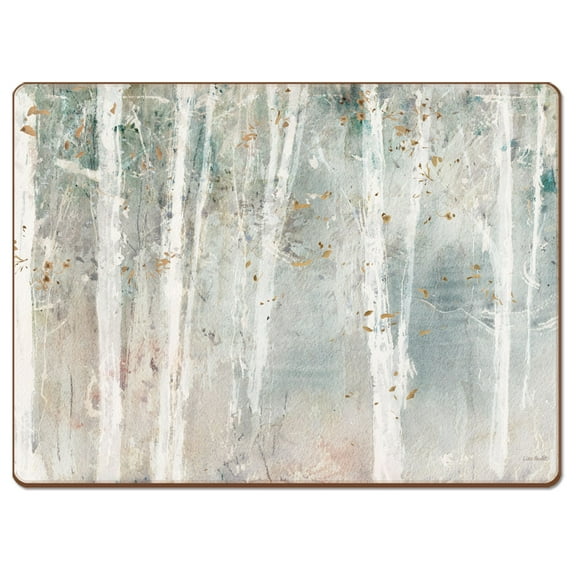 Cala Home "Woodland Walk" Premium Decorative Hardboard Cork Back Tabletop Placemats 4 Pack