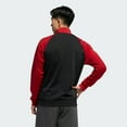 thumbnail image 6 of Adidas Essentials Men's 3-Stripes Track Jacket Black/Red FI8176, 6 of 8
