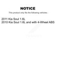 thumbnail image 2 of Transit Auto Front Rear Wheel Hub Bearings Assembly Disc Brake Rotors and Semi-Metallic Pads Kit (10Pc) for Car Kia Soul - Left Right Side (Driver Passenger) KBB-106748, 2 of 10