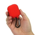 thumbnail image 4 of Insten Silicone Case Compatible with Airpods 3 3rd Generation 2021 Earbuds Protective Cover, Front LED Visible, with Carrying Keychain for Girls Women Boys Men, Red, 4 of 8