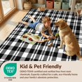 thumbnail image 4 of Design&I 8'x10' Washable Area Rug Classic Grid Plaid Black White Checkered Geometric Border Design for Dining Room, Large Office, Lounge, Snag-Free, 4 of 7