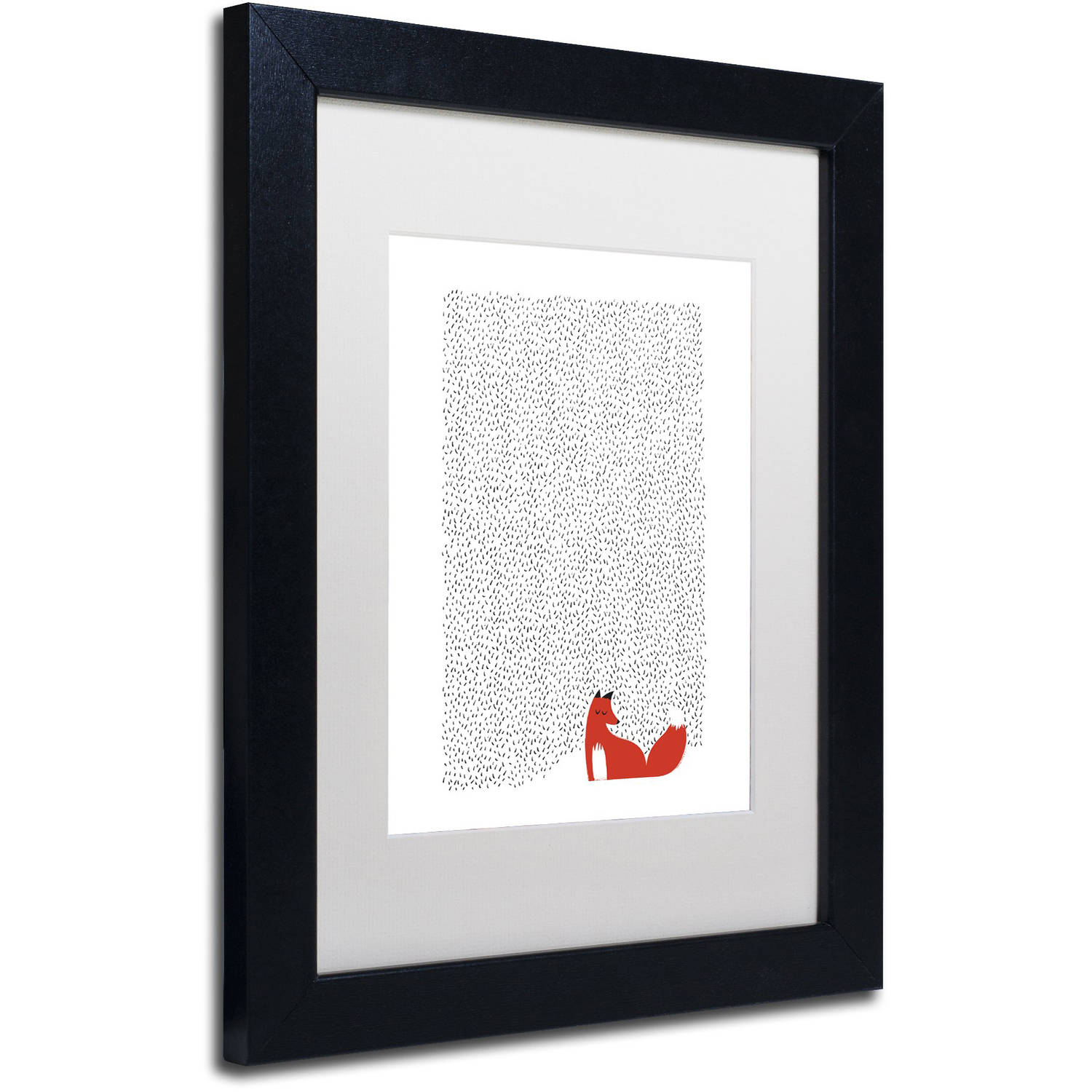Trademark Fine Art 'Black Grass' Canvas Art by Robert Farkas, White Matte, Black Frame