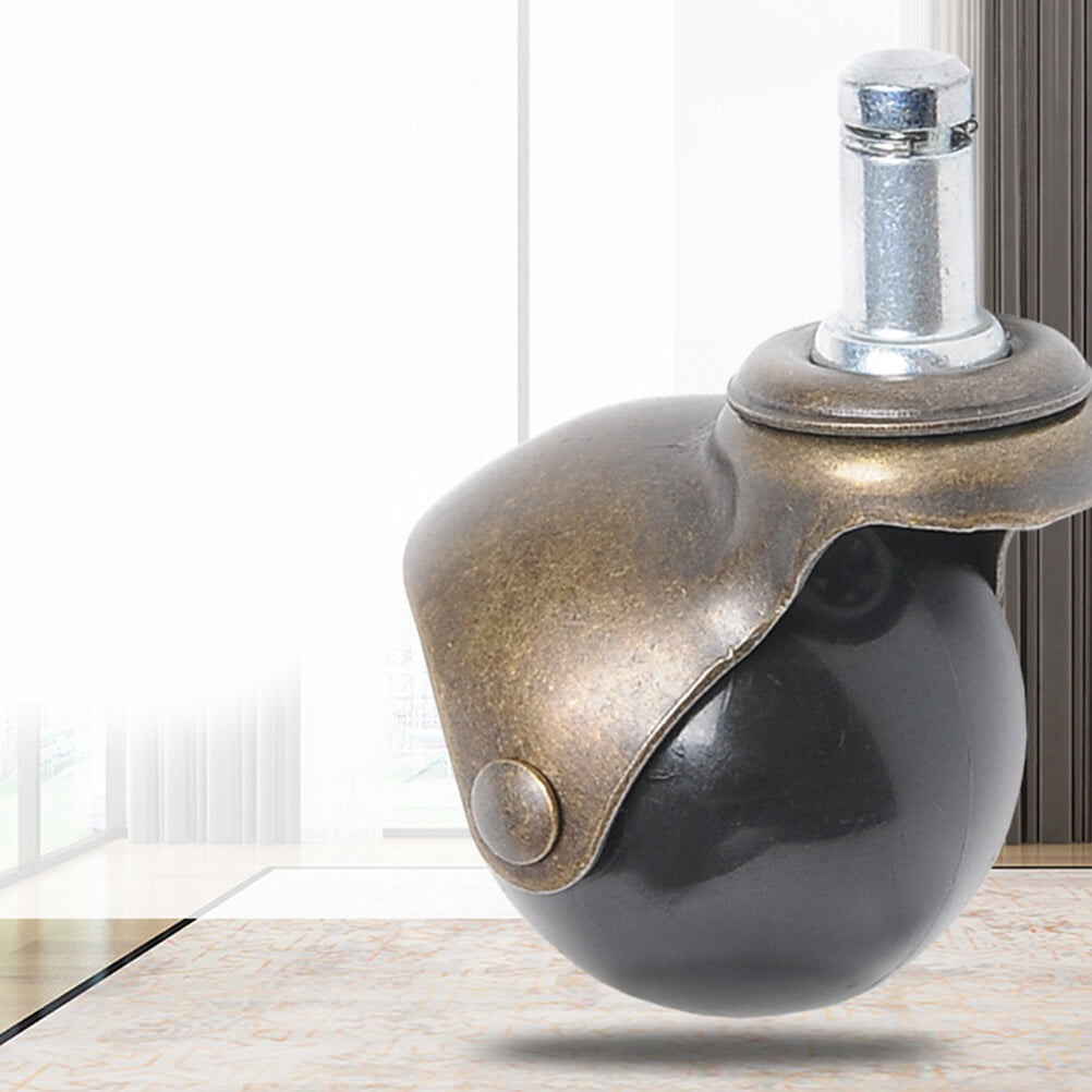 FELTECHELECTR 4Pcs Antique Bronze Chair Caster Wheels for Furniture with Quiet Swivel Action