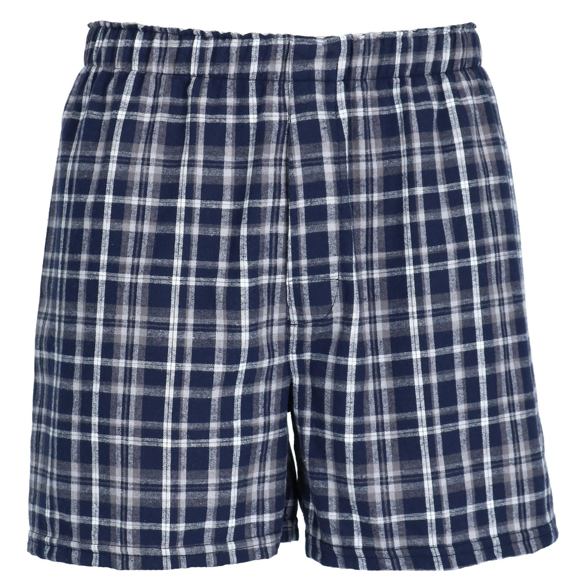 Boxercraft Men's Cotton Flannel Plaid Boxer Sleep Shorts Walmart Canada