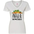 thumbnail image 3 of Inktastic Hello, Beaches Group of Pineapples Women's V-Neck T-Shirt, 3 of 5