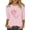 261 Pink, variant on Womens Love Heart Shirts 3/4 Sleeve Valentine's Day St Patrick's Day Graphic Tees