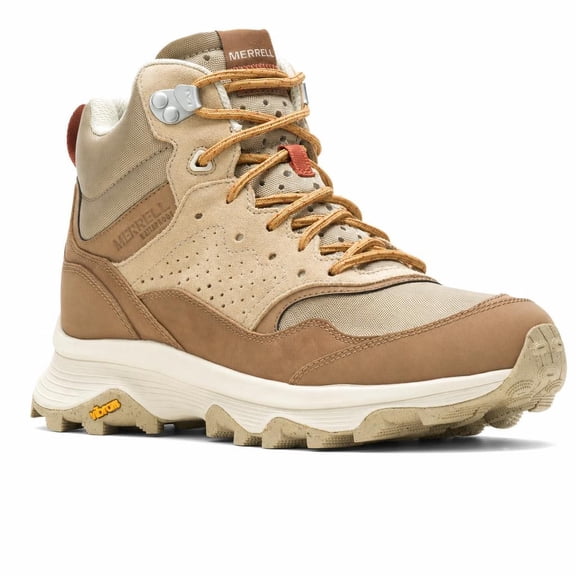 Merrell Speed Solo Mid Waterproof Hiking Boots for Women, Tobacco/Gold, Size 6 M