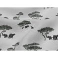 thumbnail image 4 of oneOone Viscose Jersey Fabric Tree & Animals Ikat Print Fabric BTY 60 Inch Wide, 4 of 4