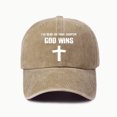 thumbnail image 2 of Yuanlong Unisex Washed Baseball Cap Embroidered Cross All-Season Cap Graphic Print Stylish Beach Vacation Headwear, 2 of 3