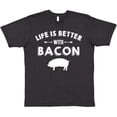 thumbnail image 3 of Inktastic Life's Better with Bacon T-Shirt, 3 of 5
