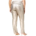 thumbnail image 2 of Alfani Plus Size Metallic Pants Matte Gold 24W, 2 of 2