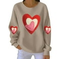 thumbnail image 4 of Vetsdori Womens Valentine Sweatshirts Pullover Crew Neck Shirts Winter Gifts for Girlfriend Sweatshirts for Women Love Heart, 4 of 4