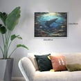 thumbnail image 2 of Logiee Underwater Dolphin Print Canvas Wall Art,Canvas Picture Prints with Frame, Wall Art Decorative,Canvas Decorative,Suitable for Living Room Bedroom Office Room 30x40, 2 of 6