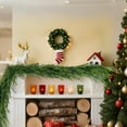 thumbnail image 6 of hulanddfd Christmas Garland with String Lights, 70.87 in Faux Cedar Garland Xmas Greenries Garland for Mantle Stairs Table Fireplace Wall Xmas Decor, 6 of 7