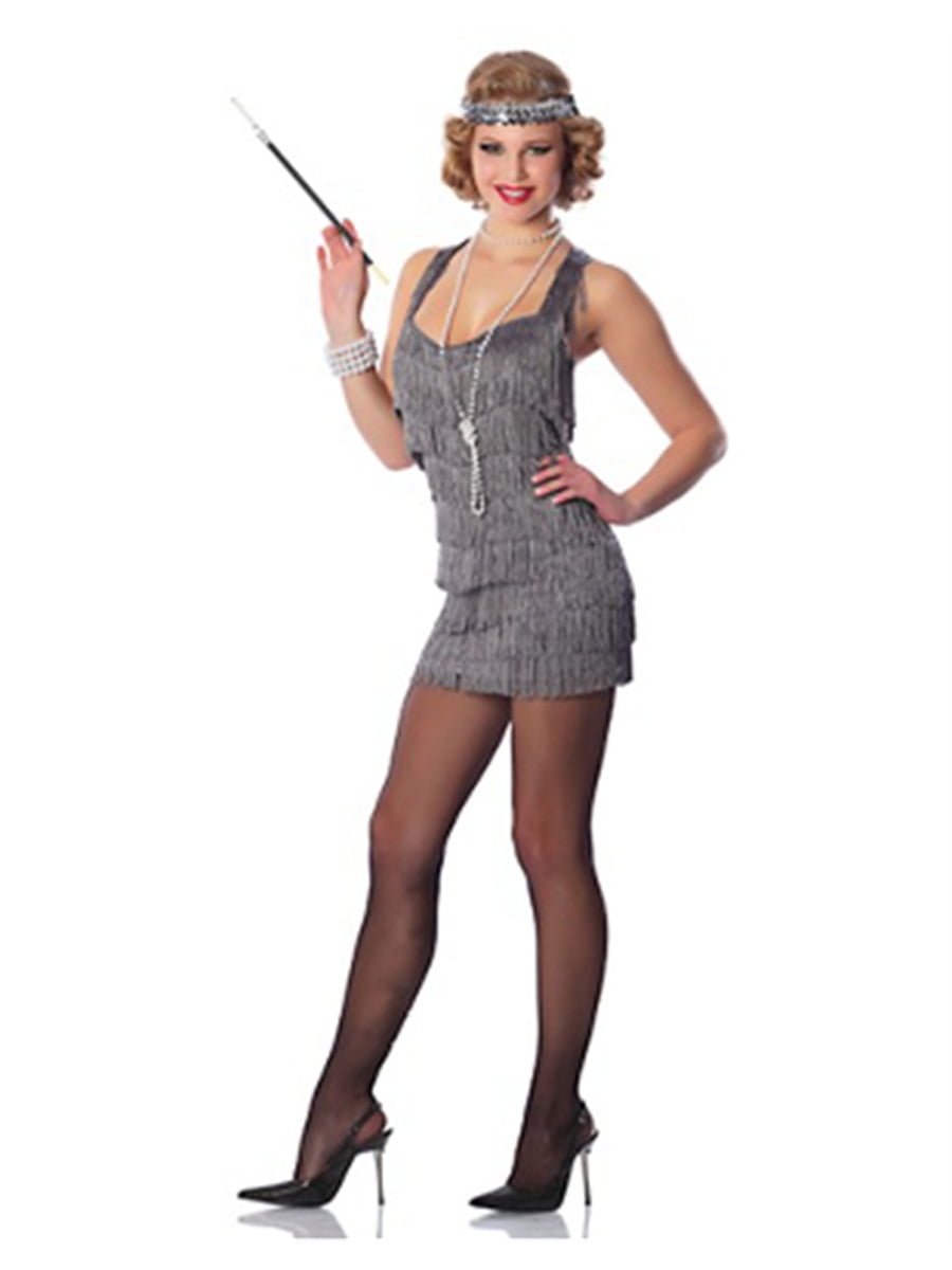 Flapper Costumes Adult Roaring 20s Flapper Girl Dress Halloween Fancy Dress 