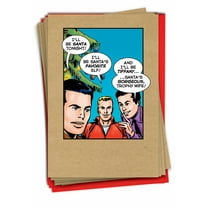 12 Funny Christmas Cards Pack (1 Design, 12 Cards) - Santas trophy wife B1963