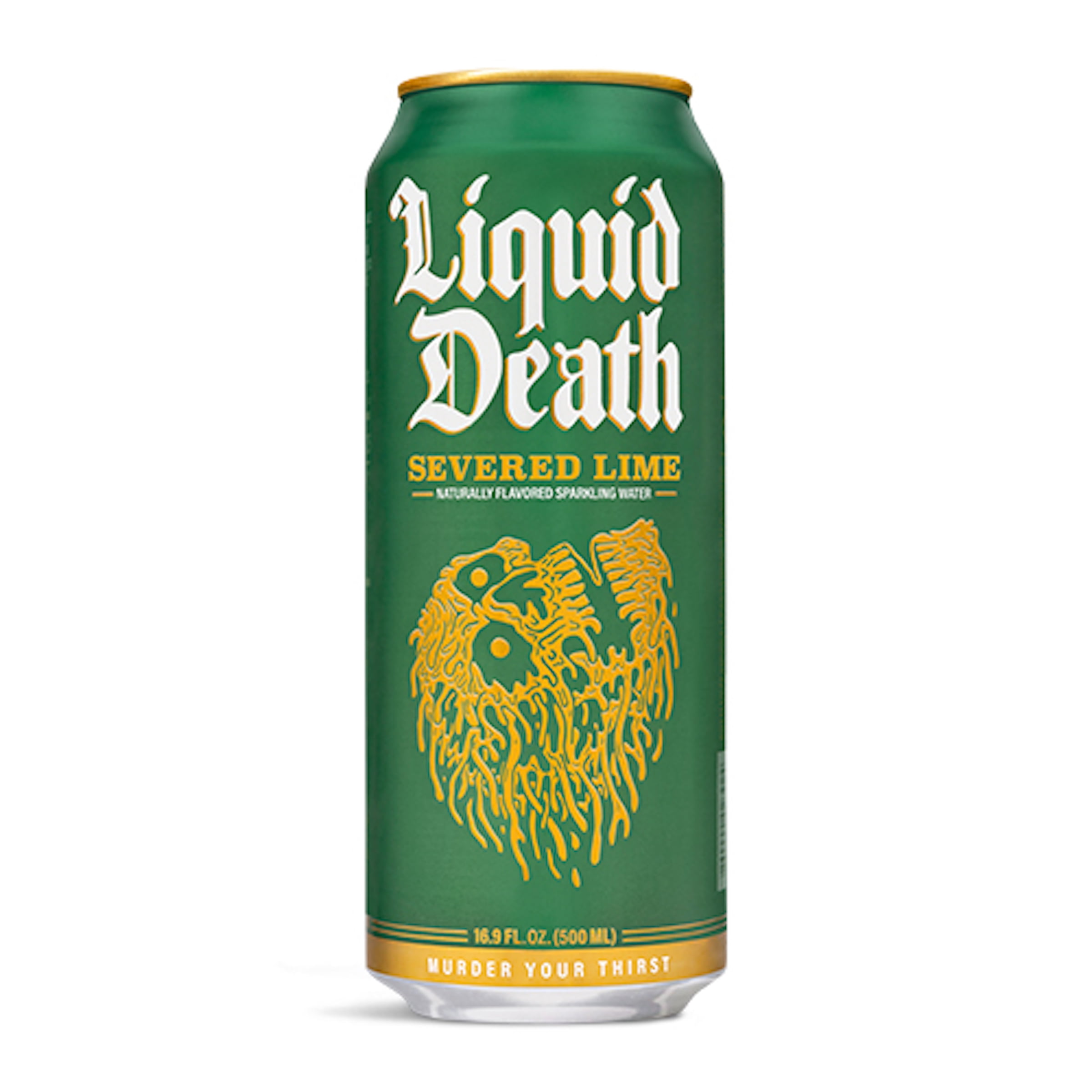 Liquid Death Sparkling Water, Severed Lime, 16.9 fl oz, 12 Count