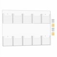 thumbnail image 2 of Marketing Holders 2 Pack Brochure Holder with Hanging Hardware 10 Clear Pockets Wall Mount Acrylic Holds 4" Index Recipe or Time Cards Literature Display Rack Multi Slot Organizer, 2 of 4