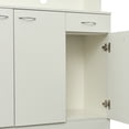 thumbnail image 5 of 70.87" Tall Kitchen Cabinet with 6-Doors, 1-Open Shelves and 1-Drawer, Freestanding Kitchen Pantry Cabinet, Microwave Storage Cabinet, White, 5 of 7