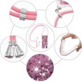thumbnail image 6 of Long Crossbody Lanyard Clear Case for Samsung Galaxy A04E with Adjustable Neck Strap, Glitter Sparkly Bling Quicksand Phone Cover Cases for Samsung Galaxy A03 / A04E / M04 /F04 QKG Rose Gold, 6 of 14