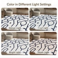 thumbnail image 7 of ODIKA 2'x3' Navy Cream Contemporary Abstract Geometric Washable Accent Rug Modern Pattern Design with Bold Outlined Pet Friendly, Bedside Mat for Bedroom, Nursery, RV, 7 of 7