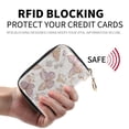 thumbnail image 2 of PU Leather Zipper Card Case Credit Card Holder Small Wallets Delicate Butterflies and Flowers, 2 of 7