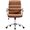 Retro Brown, variant on Brezey Mid-Back Office Chair Seat Height Adjustable Swivel PU Leather Executive Chair, White