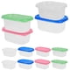 thumbnail image 5 of 12 cajas de almuerzo de plástico rectangulares de 280 ml, contenedor de comida desechable, caja sellada de cocina para pastel de frutas (verde, azul, transparente y rosa, 3 unidades para cada color), 5 of 8