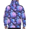 thumbnail image 7 of Lsque White Skull Flower Pattern Casual Men's Hoodie,Hooded Sweatshirt with Kangaroo Pocket,Pullover Hoodie-Large, 7 of 7