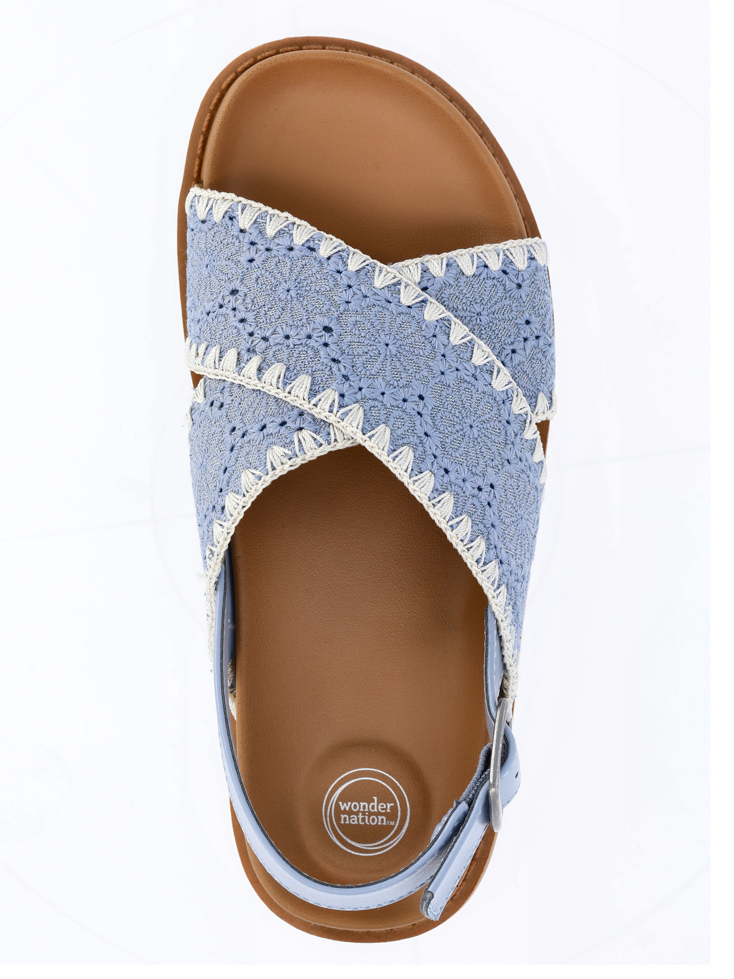 Wonder Nation Little & Big Girl Cross Sandals