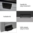 thumbnail image 4 of SSyao 75 Gallon Large Resin Deck Box Outdoor Storage with Wheels for Patio Furniture 44x21.3x19.3 inches-All Black, 4 of 9