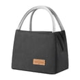 thumbnail image 4 of Bolsa térmica para lonchera, bolsa bento para comida, bolso portátil a prueba de fugas, aislante Negro, 4 of 9