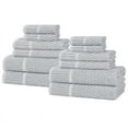 thumbnail image 2 of Superior Juno Viscose Cotton Blend Medium Weight 12 Piece Towel Set, Denim Blue, 2 of 11