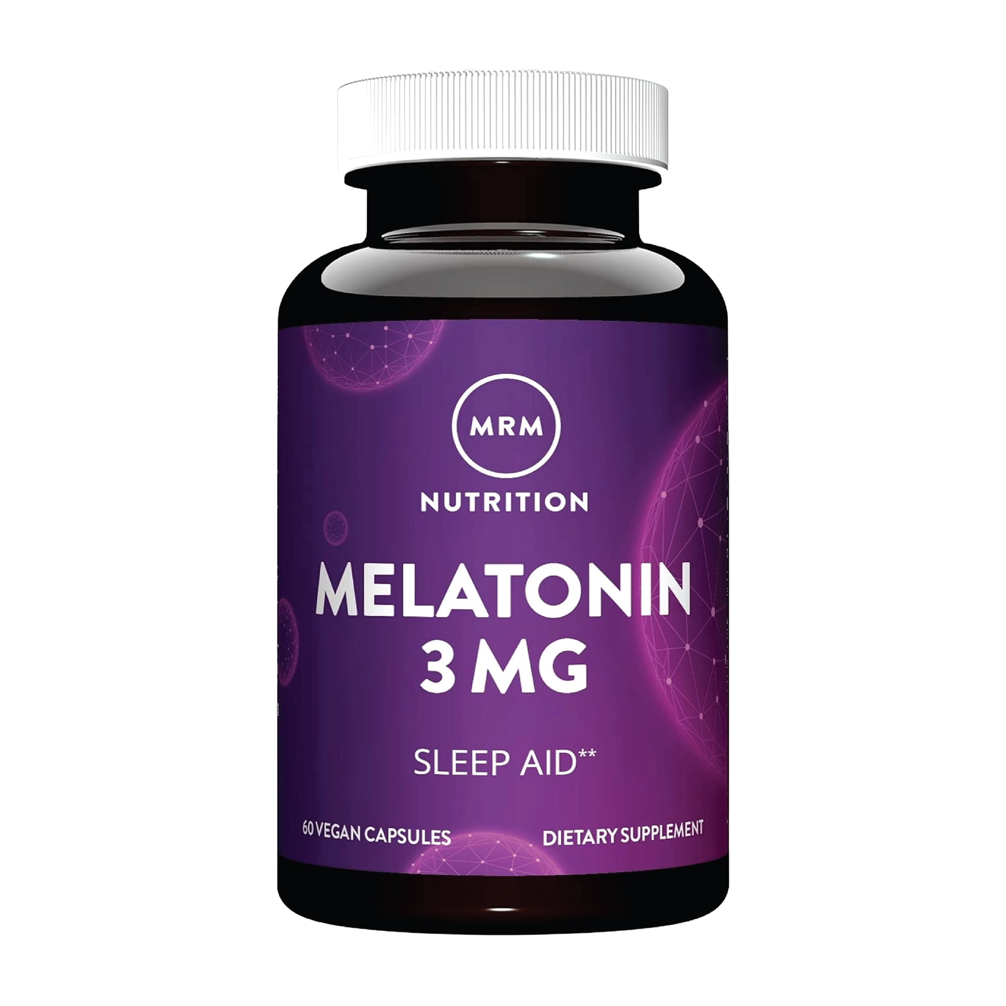 MRM Nutrition Melatonin, 3 mg, 60 Vegan Capsules