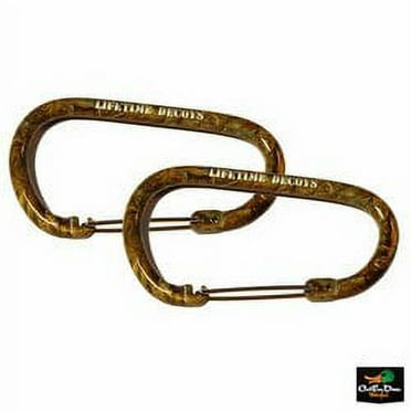 LIFETIME DECOYS BIG CAMO CARABINER - 2 PACK