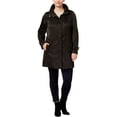 thumbnail image 1 of Calvin Klein Womens Long Packable Anorak Jacket, Black, Plus Size, 0X, 1 of 4