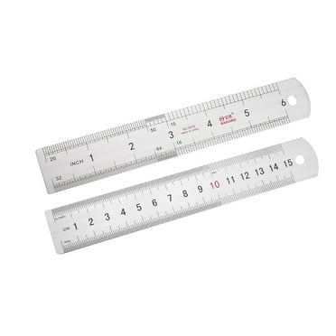 Uxcell Straight Ruler 15cm Metric Wave Edge with Small Hole Measuring ...