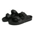 thumbnail image 6 of Women's Men's Comfort Slides Double Buckle Adjustable Rubber Slide Sandals EVA Flat Sandals, 6 of 10