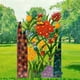 thumbnail image 4 of Panel de cercado de flores con hojas y barandilla de hierro forjado para decoración exterior. A, 4 of 9