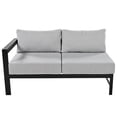 thumbnail image 5 of Harper & Bright Designs Outdoor Patio Furniture Set L-Shaped Aluminum Sectional Sofa All-Weather Patio Conversation Set with Cushions for Garden Backyard, Grey, 5 of 14