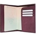 thumbnail image 2 of Marshal 601 USA Gold Genuine Leather Passport Cover for Travel with Credit Card Slots Purple, 2 of 3