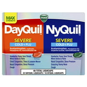 Vicks DayQuil and Nyquil Severe Cold and Flu Medicine, 48 LiquiCaps
