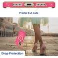 thumbnail image 3 of iPhone 12 Pro Max Magnetic Case，Glitter Case with Love Heart, Luxury Plating Cute Bling, Compatible with MagSafe,Clear Slim Shockproof Phone Case for Women Girls,Hot Pink, 3 of 14