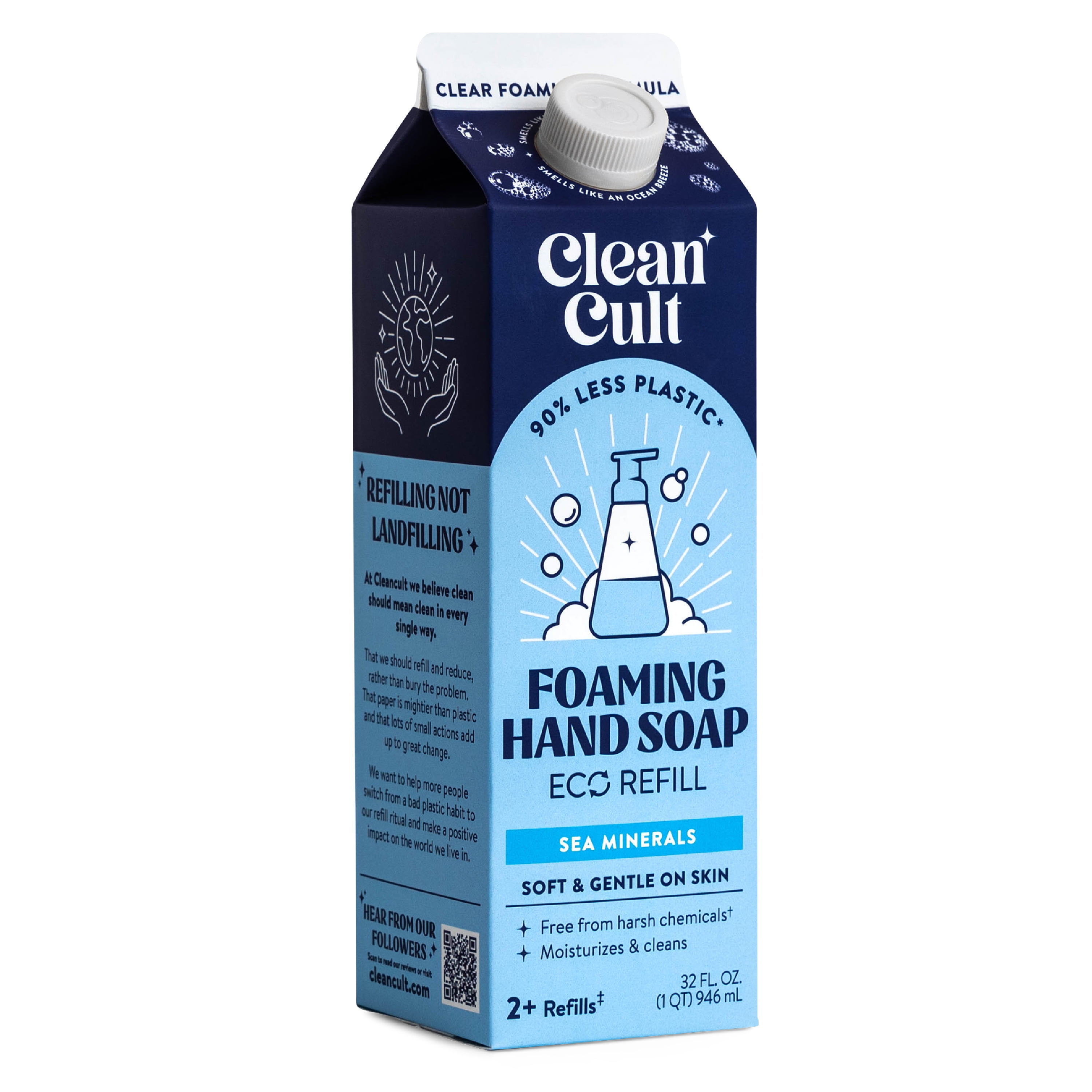 Cleancult Foaming Hand Soap Refill, NatureInspired Ingredients, Sea