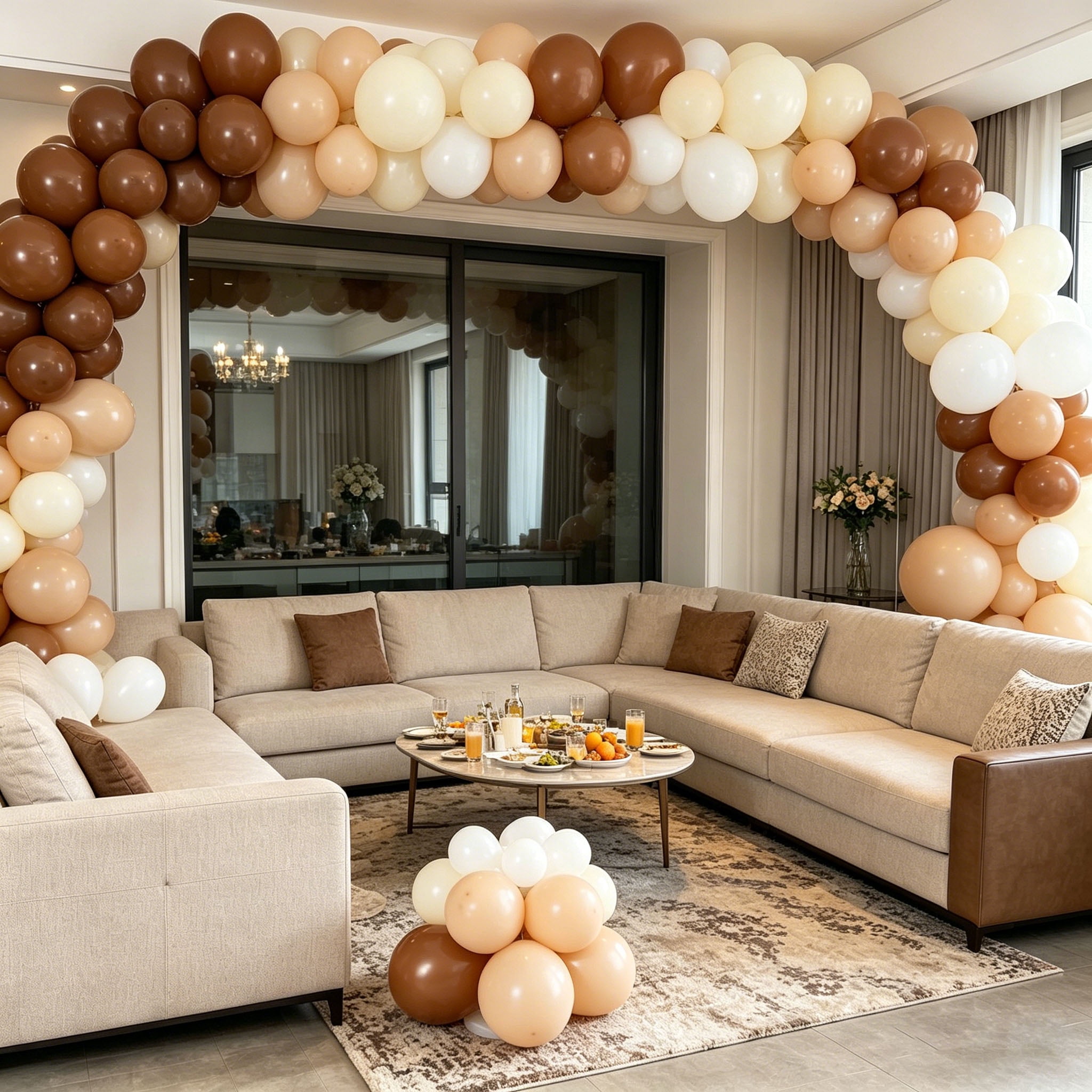 140 Pack Brown Balloons – 10 Inch Latex Balloons for Balloon Arch Kit, Birthday Party Decorations, Helium or Air, Bulk Balloons for Boys, Girls, Weddings