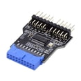 thumbnail image 2 of funtasica Adaptateur Hub USB Performance Stable 19 Broches USB 3.0 vers Double USB2.0 Femelle 9 Broches, 2 of 9